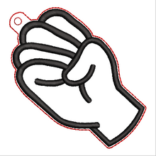 Load image into Gallery viewer, "E" Sign Language Ornament