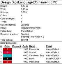 Load image into Gallery viewer, "E" Sign Language Ornament