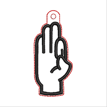 Load image into Gallery viewer, "F" Sign Language Fob