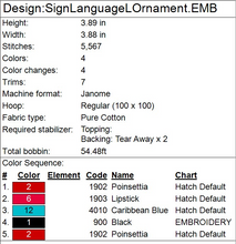 Load image into Gallery viewer, “L” Sign Language Ornament