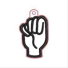 Load image into Gallery viewer, “M” Sign Language Fob