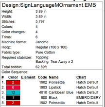 Load image into Gallery viewer, “M” Sign Language Ornament