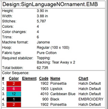 Load image into Gallery viewer, “N” Sign Language Ornament