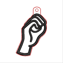 Load image into Gallery viewer, “O” Sign Language Fob