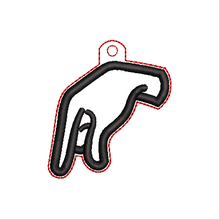 Load image into Gallery viewer, “Q” Sign Language Fob