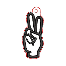 Load image into Gallery viewer, “V” Sign Language Fob