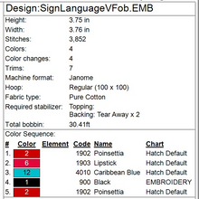 Load image into Gallery viewer, “V” Sign Language Fob