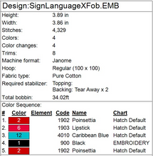 Load image into Gallery viewer, “X” Sign Language Fob