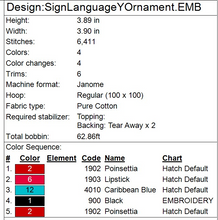 Load image into Gallery viewer, “Y” Sign Language Ornament