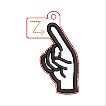 Load image into Gallery viewer, “Z” Sign Language Fob