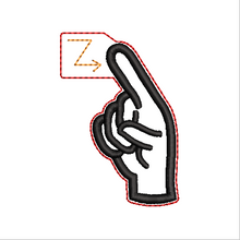 Load image into Gallery viewer, “Z” Sign Language Fob