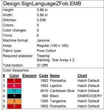 Load image into Gallery viewer, “Z” Sign Language Fob