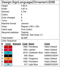 Load image into Gallery viewer, “Z” Sign Language Ornament