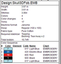 Load image into Gallery viewer, Skull 3D Fob