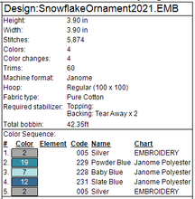 Load image into Gallery viewer, Snowflake Ornament