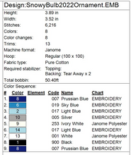 Load image into Gallery viewer, Snowy Bulb 2022 Ornament