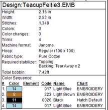 Load image into Gallery viewer, Tea Cup 3 Fob