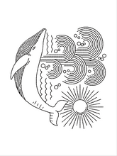 Load image into Gallery viewer, Whale and Sea 5x7