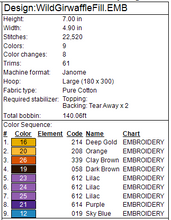 Load image into Gallery viewer, Wild Girwaffle Sketch and Fill