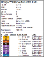 Load image into Gallery viewer, Wild Girwaffle Sketch and Fill