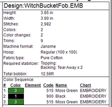 Load image into Gallery viewer, Halloween Witch Bucket Fob