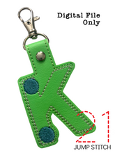Load image into Gallery viewer, "K" Braille Fob