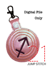 Load image into Gallery viewer, Sagittarius Symbol Fob/Eyelet