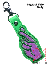 Load image into Gallery viewer, “R” Sign Language Fob