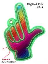 Load image into Gallery viewer, “L” Sign Language Ornament