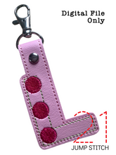 Load image into Gallery viewer, "L" Braille Fob
