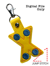 Load image into Gallery viewer, "X" Braille Fob