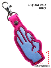 Load image into Gallery viewer, "F" Sign Language Fob