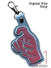 Load image into Gallery viewer, “X” Sign Language Fob