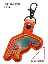 Load image into Gallery viewer, “Q” Sign Language Fob