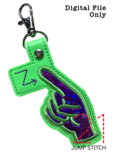 Load image into Gallery viewer, “Z” Sign Language Fob