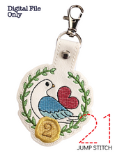 Load image into Gallery viewer, Turtle Doves Fob