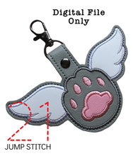 Load image into Gallery viewer, Cat Paw with Wings Fob