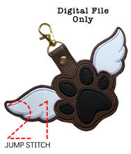 Load image into Gallery viewer, Dog Paw with Wings Fob