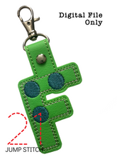 Load image into Gallery viewer, "F" Braille Fob