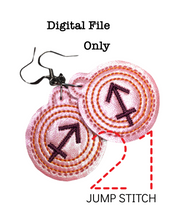 Load image into Gallery viewer, ITH Sagittarius Symbol Pull/Earrings