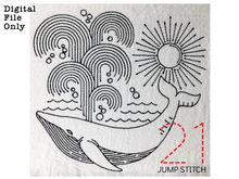 Load image into Gallery viewer, Whale and Sea 5x7