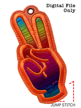 Load image into Gallery viewer, “V” Sign Language Ornament