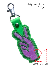 Load image into Gallery viewer, “K” Sign Language Fob