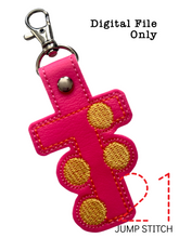 Load image into Gallery viewer, "T" Braille Fob