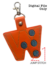Load image into Gallery viewer, "W" Braille Fob