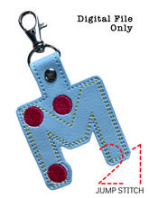 Load image into Gallery viewer, "M" Braille Fob