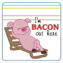 Load image into Gallery viewer, ITH I'm Bacon Out Here 4x4 Zipper Bag