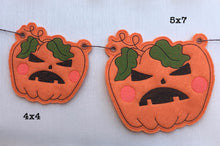 Load image into Gallery viewer, Jack O Lantern Two 4x4 Bunting