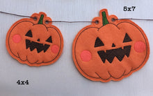 Load image into Gallery viewer, Jack O Lantern Three 4x4 Bunting
