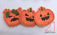 Load image into Gallery viewer, Jack O Lantern Three 4x4 Bunting
